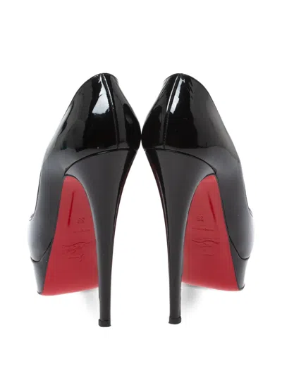 Pre-owned Christian Louboutin 140mm Lady Peep Pumps In Black