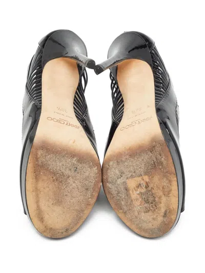 Pre-owned Jimmy Choo 125mm Patent-leather Pumps In Black