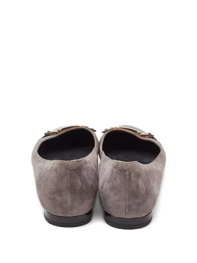 Pre-owned Tod's Vintage Cap-toe Suede Ballet Flats