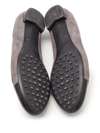 Pre-owned Tod's Vintage Cap-toe Suede Ballet Flats