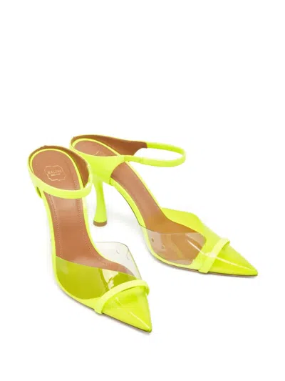 Pre-owned Malone Souliers  100mm Transparent Pointed-toe Mules