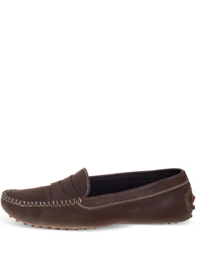 Pre-owned Tod's Vintage  Suede Loafers In Brown