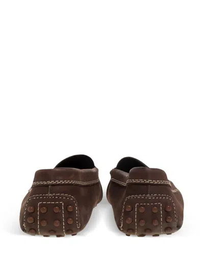 Pre-owned Tod's Vintage  Suede Loafers In Brown