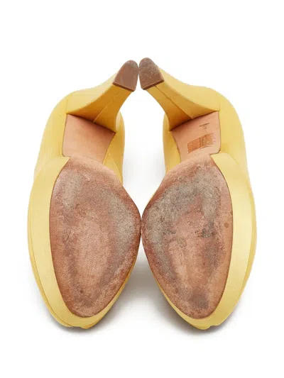 Pre-owned Alexander Mcqueen Leather Heeled Pumps In Yellow