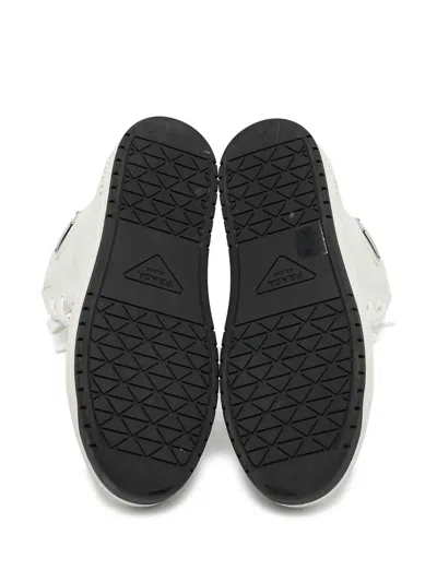 Pre-owned Prada Triangle Logo Sneakers In White