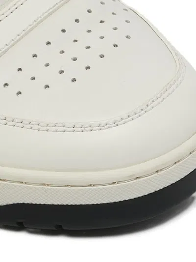 Pre-owned Prada Triangle Logo Sneakers In White