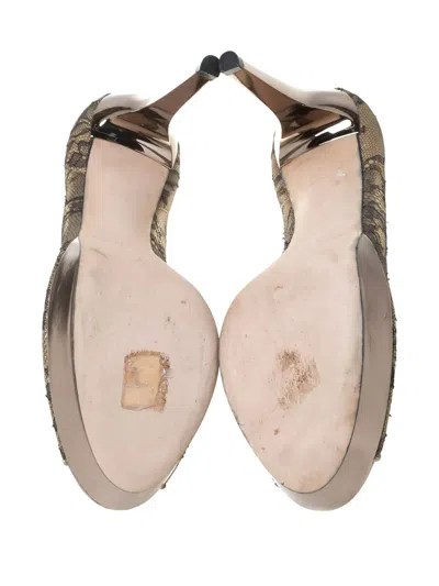 Pre-owned Jimmy Choo 120mm Dahlia Pumps In Silver