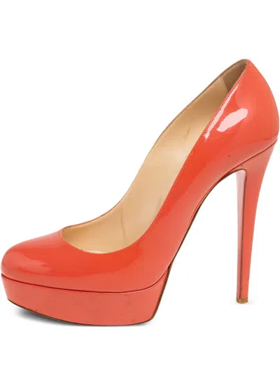 Pre-owned Christian Louboutin 130mm Platform Pumps In Orange