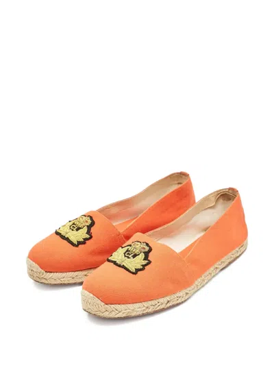 Pre-owned Christian Louboutin Galia Espadrilles In Orange
