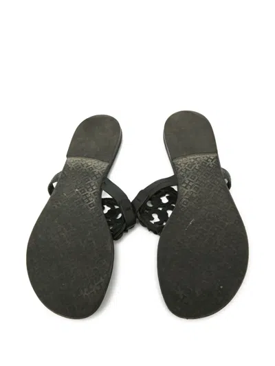 Pre-owned Tory Burch Miller Cut-out Sandals In Black