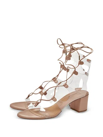 Pre-owned Aquazzura 60mm Lace-up Heeled Sandals