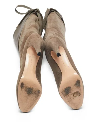 Pre-owned Gianvito Rossi  Suede Ankle Boots In Brown