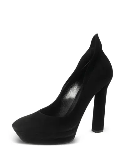 Pre-owned Bottega Veneta 130mm Suede Platform Pumps