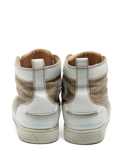 Pre-owned Christian Louboutin Rantus Orlato High-top Sneakers In Neutral