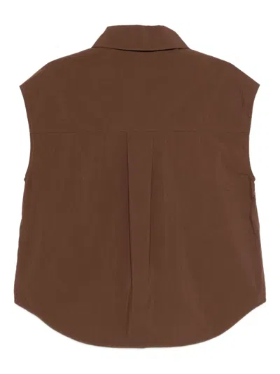 P.a.r.o.s.h Sleeveless Shirt In Brown