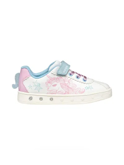 Geox Skylin Girl White/pink In Multi