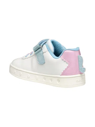 Geox Skylin Girl White/pink In Multi