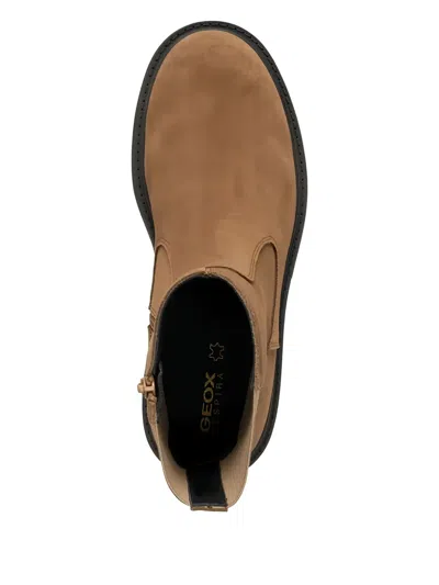 Geox Spherica Chelsea Boots In Brown