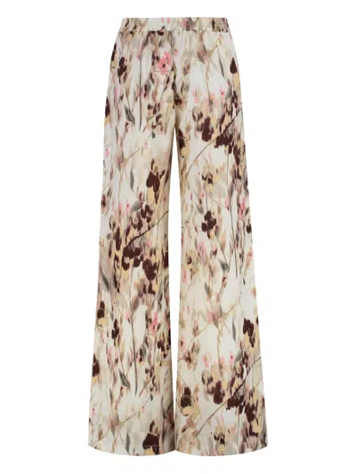 120% Lino Linen Trousers In Neutral