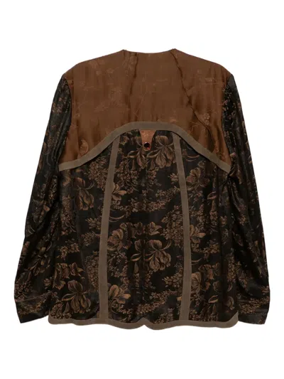 Communs Silk Jacket In Brown