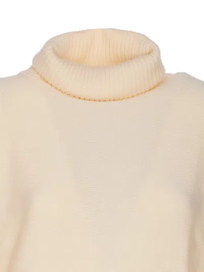 Michael Michael Kors High-neck Logo-plaque Sweater In Neutral