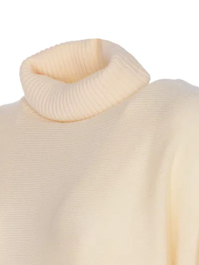 Michael Michael Kors High-neck Logo-plaque Sweater In Neutral