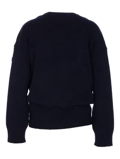 Chloé Knitwear Crewneck Long Sleeves Ribbed Finish In Black