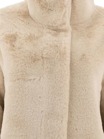 Apparis Blair Faux Fur Coat In Neutral