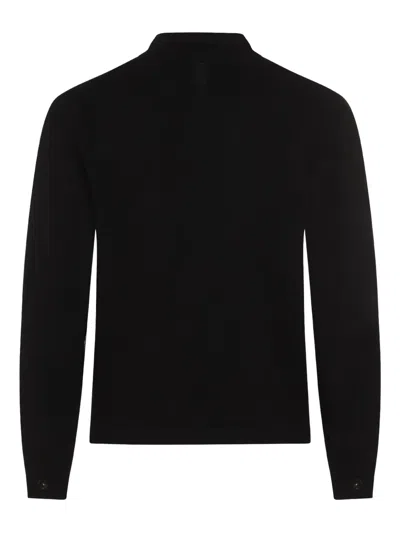 Canali Buttoned-up Cardigan In Black