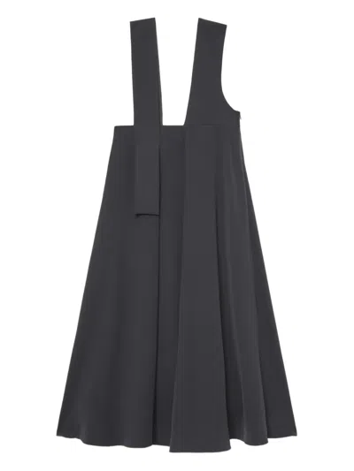 Enföld Pleated Midi Dress In Black