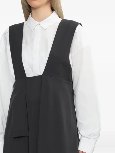 Enföld Pleated Midi Dress In Black