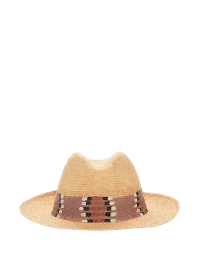 Exquisite J Wide-brim Raffia Hat In Neutral