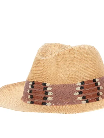 Exquisite J Wide-brim Raffia Hat In Neutral