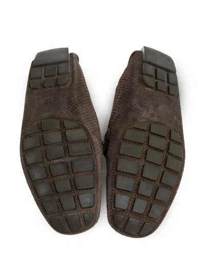 Pre-owned Louis Vuitton Monte Carlo Loafers In Green