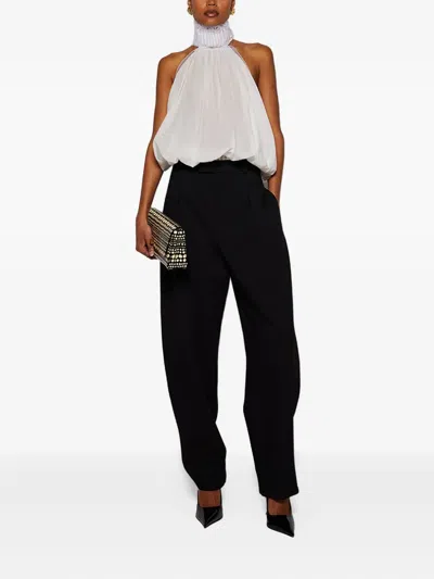 Christopher Esber Pintucked Halterneck Top In White