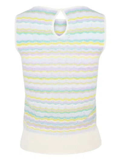 Margaret O'leary Inc Chevron Tank Top