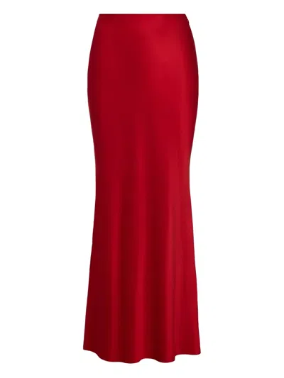 The Sei Slip Midi Skirt In Red