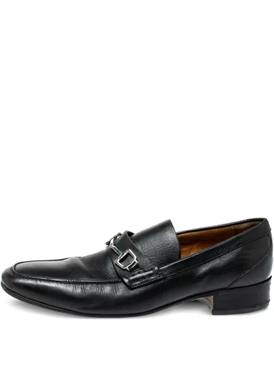 Pre-owned Gucci Horsebit Loafers In Black
