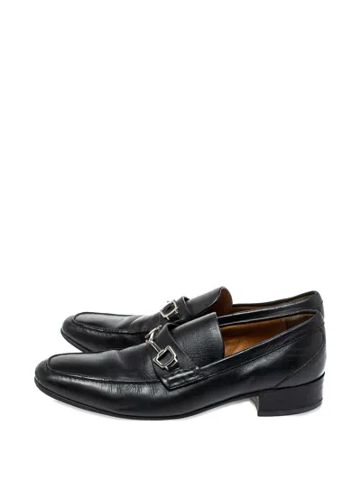 Pre-owned Gucci Horsebit Loafers In Black