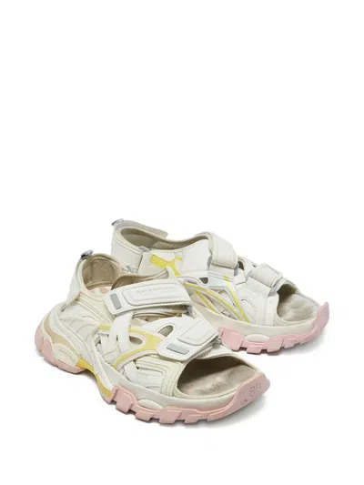 Pre-owned Balenciaga Track Sandals In White