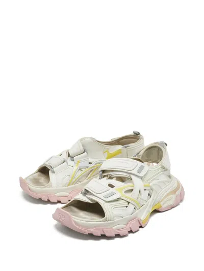 Pre-owned Balenciaga Track Sandals In White