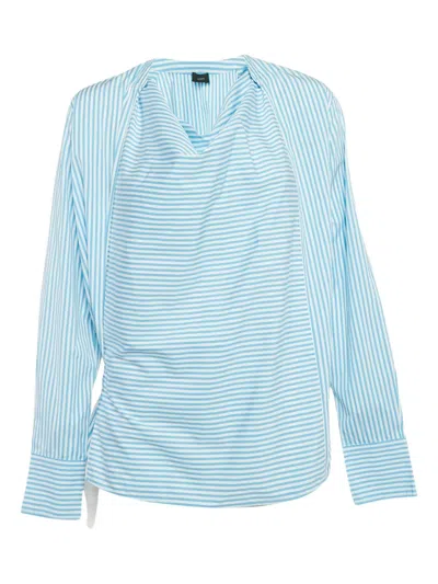 Pre-owned Joseph Striped Blouse In Blue