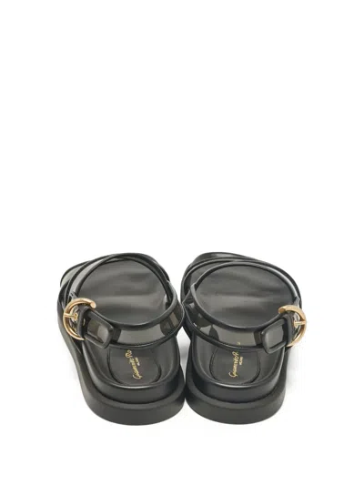 Pre-owned Gianvito Rossi  Bilbao Flat Sandals In Black