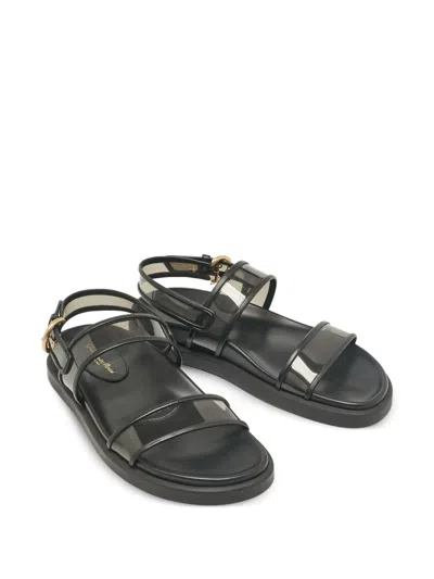 Pre-owned Gianvito Rossi  Bilbao Flat Sandals In Black