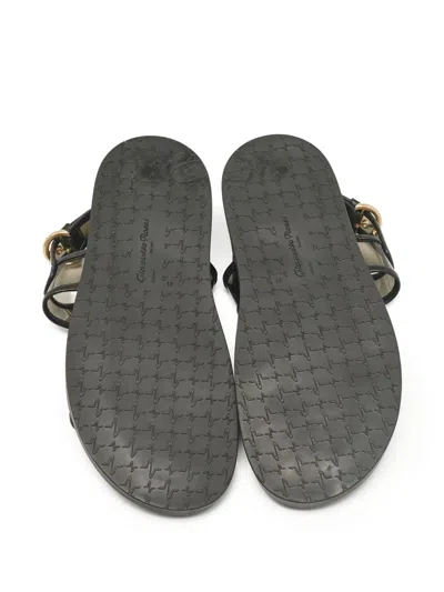 Pre-owned Gianvito Rossi  Bilbao Flat Sandals In Black