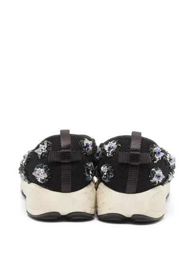 Pre-owned Dior Bead-embellished Sneakers In Black
