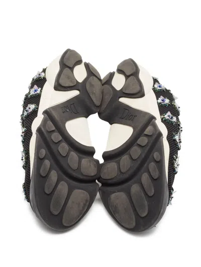 Pre-owned Dior Bead-embellished Sneakers In Black