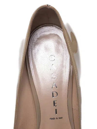 Pre-owned Casadei Vintage  95mm Colour-block Pumps In Neutral