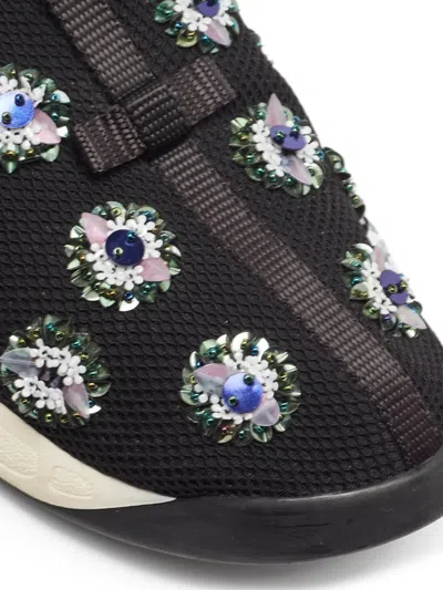 Pre-owned Dior Bead-embellished Sneakers In Black