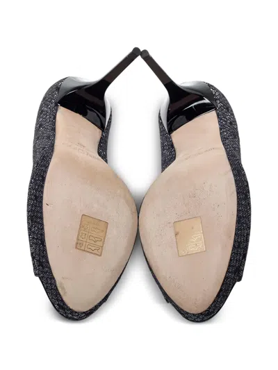 Pre-owned Jimmy Choo Luna Embellished Pumps In Gray